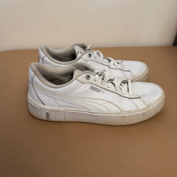 Puma Smash V2 Platform Sneakers‎ White 8.5 Womens - Picture 2 of 8